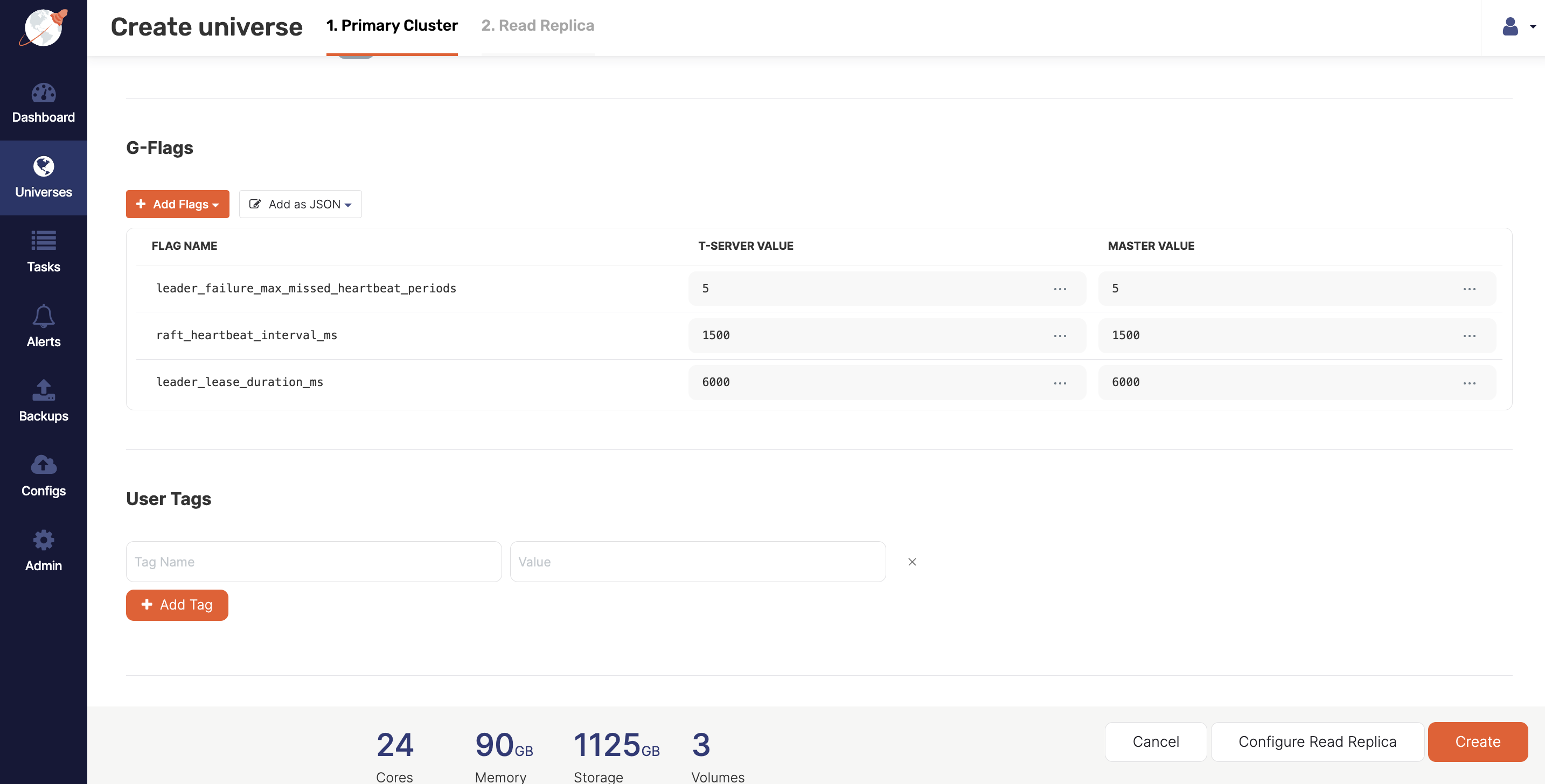 Create multi-region universe on GCP Create multi-region universe on GCP